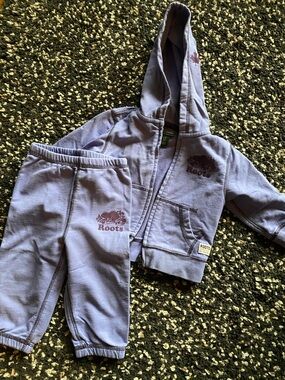 Roots Lavender Hooded Sweatshirt & Joggers Set for Kids